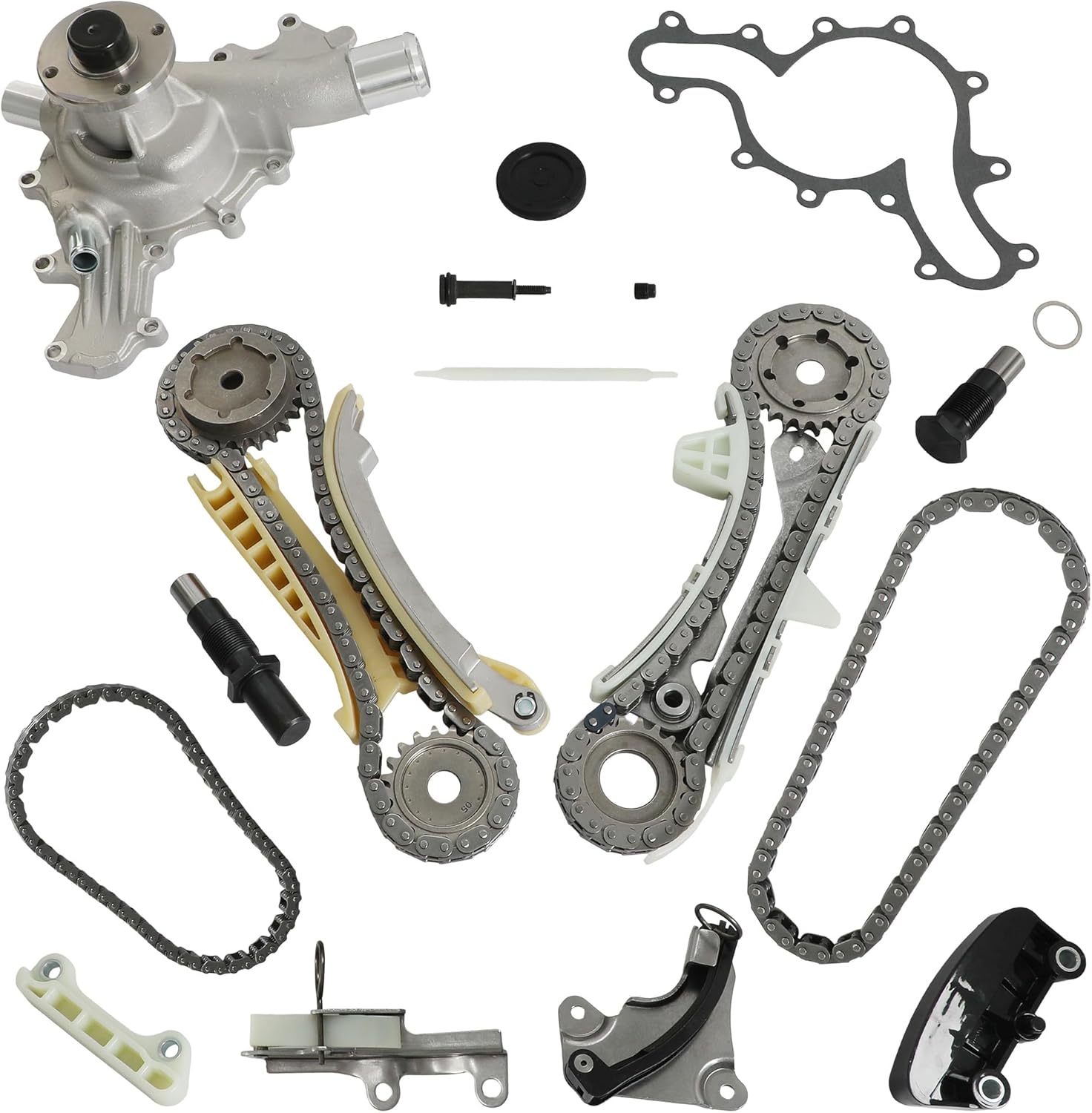 Engine Timing Chain Kit W/Water Pump [fits SOHC 6Cyl 4.0L] Fit For Ford Explorer 1997-2010 Explorer Sport Trac Mustang 2005-2010 Ranger For Mazda B4000 2001-2011 & Mercury Mountaineer 1998-2010