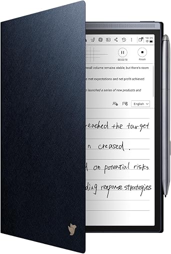 Protective Folio Case for iFLYTEK AINOTE Air2 Note-Taking Tablet 8.2", Premium PU Leather, Slim& Lightweight, Durable Cover with a Pen Clip for E-Ink Writing Tablet, Water and Dustproof, Blue