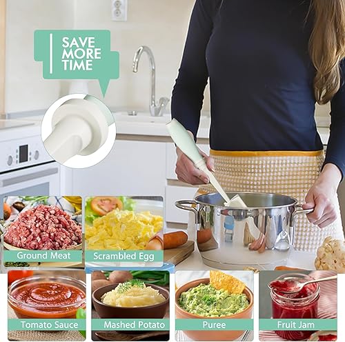 Miniatura 9 de Shadowgallery Paquete de 2 picadores de carne, resistente al calor para carne de hamburguesa, triturador de carne molida, utensilio picador