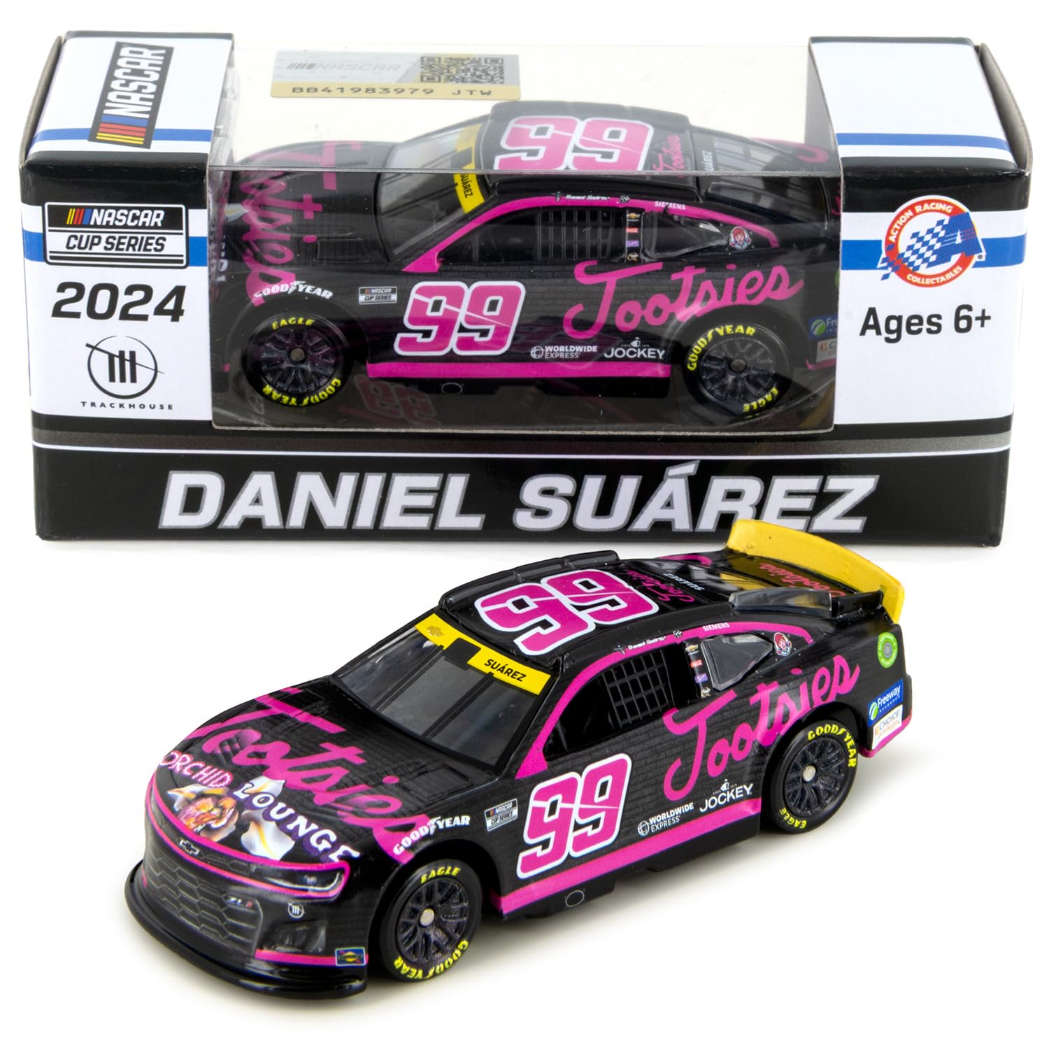 daniel suarez 2024 tootsies pink 164 nascar diecast
