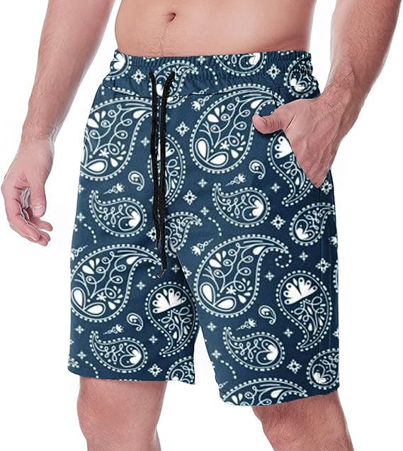 Amazon メンズ 下着 Tバック ポケット付きメンズサマープリントミッドウエストカジュアルドローストリングショーツ ユニクロ パンツ メンズ 下着 ショートパンツ 通販