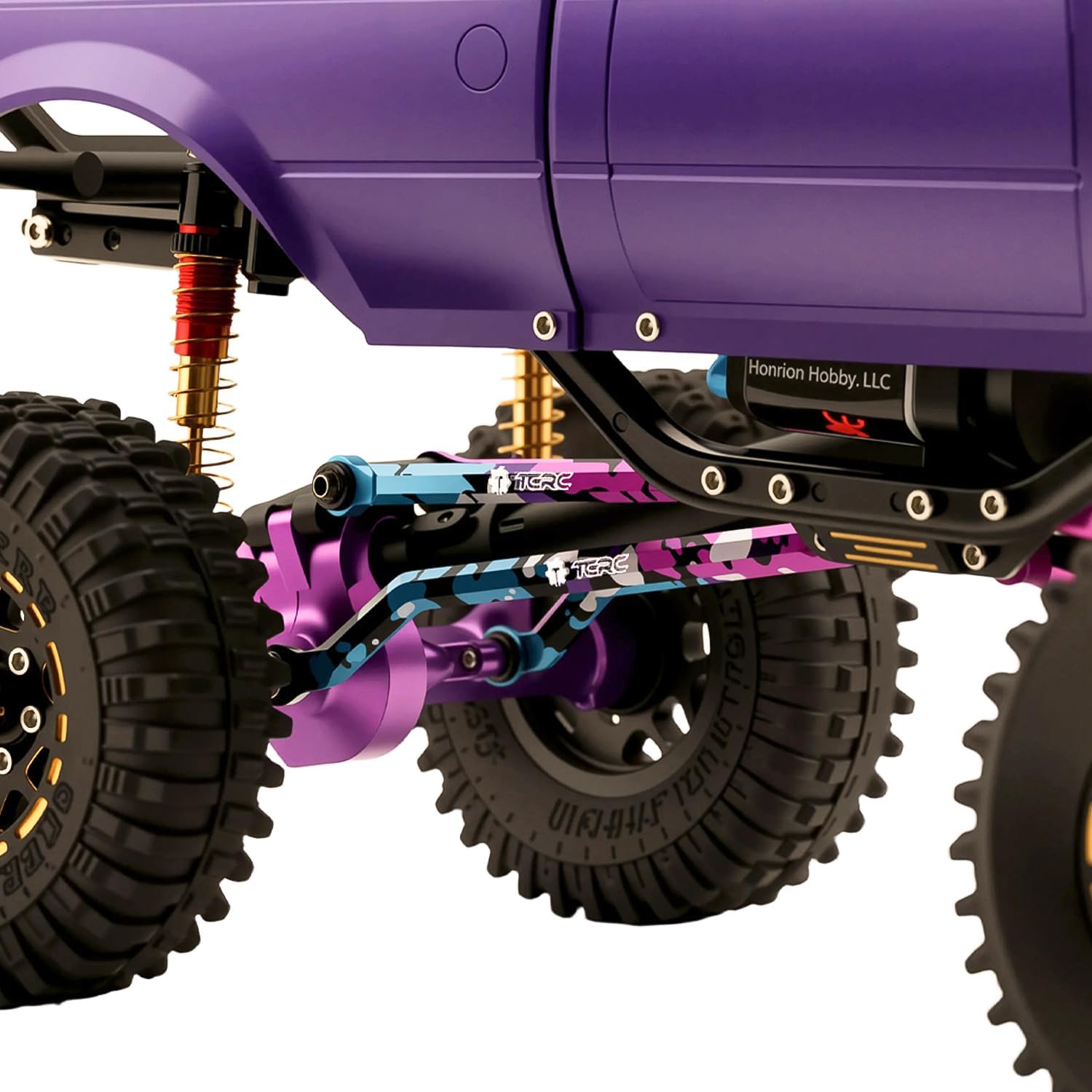 Splash Anodizing Aluminum High Clearance Chassis Links Set for Axial SCX24 Chevrolet C10 JLU Bronco Base Camp 1/24 RC Crawler Car
