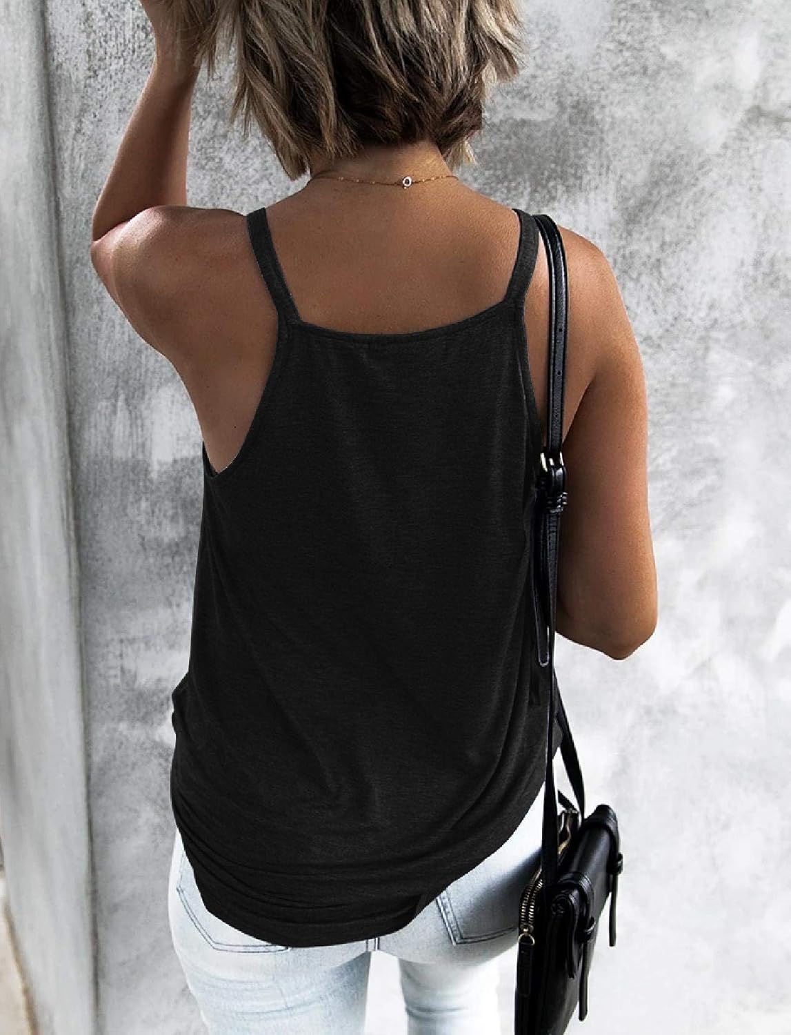 Women's Choker V-Neck Wrap Tank Tops - Image 2