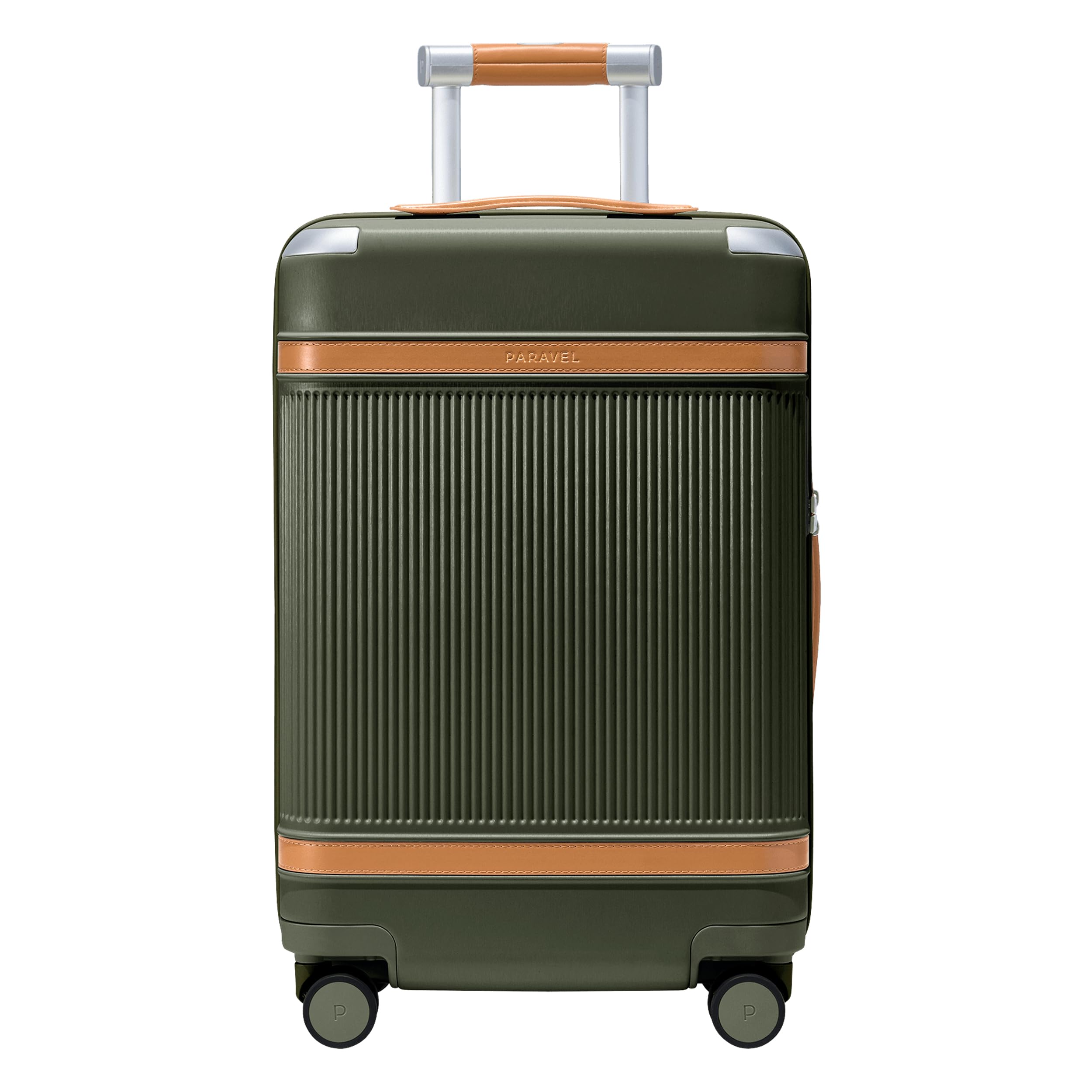ParavelAviator Luggage | Carbon Neutral Made with Recycled Material & Vegan Leather | Carry-on Luggage | Safari Green
