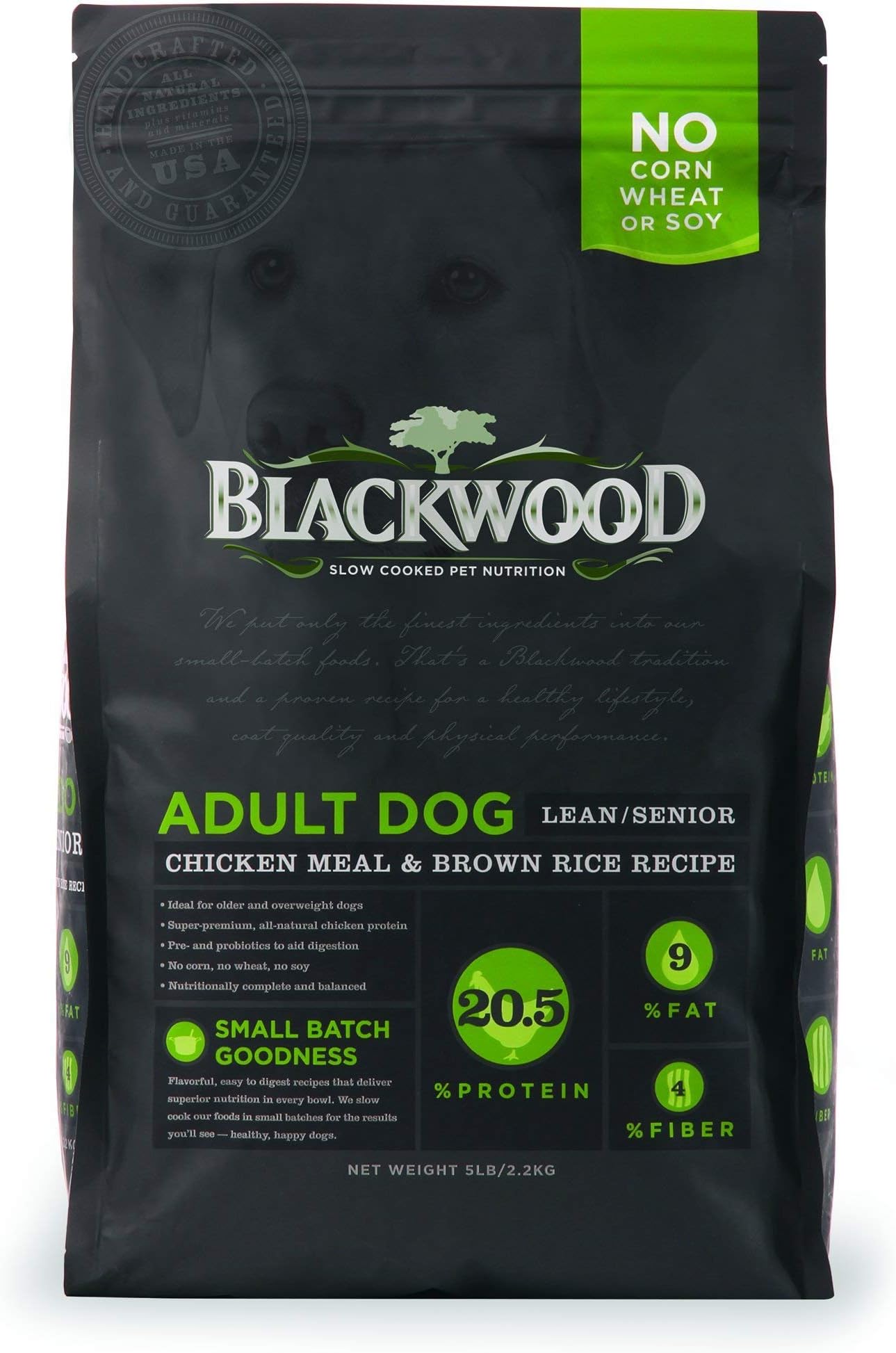 Blackwood Pet Food 22246 Adult Dog, Lean/Senior, Chicken Meal & Brown Rice Recipe, 30Lb.
