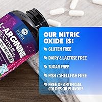 Vista 7 de Complejo de L-Arginina – Suplemento de refuerzo de óxido nítrico extra fuerte – Mezcla de energía premium para la salud natural del corazón y apoyo