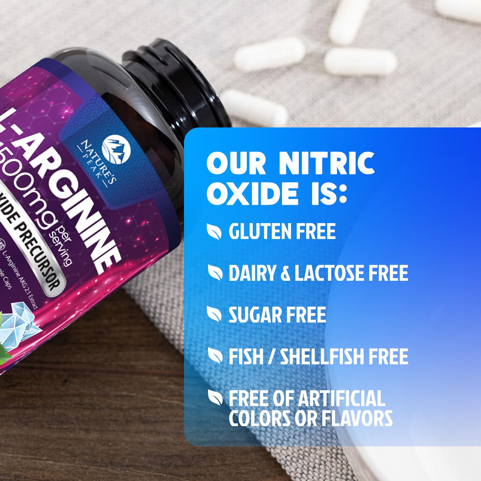 L-Arginine 1000mg - 3X Strength L Arginine Supplement with L-Citrulline - Complete Pre Workout Nitric Oxide Booster - Powerful Energy & Muscle Support for Men & Women - Bottled in USA - 120 Capsules — Amazon image 7