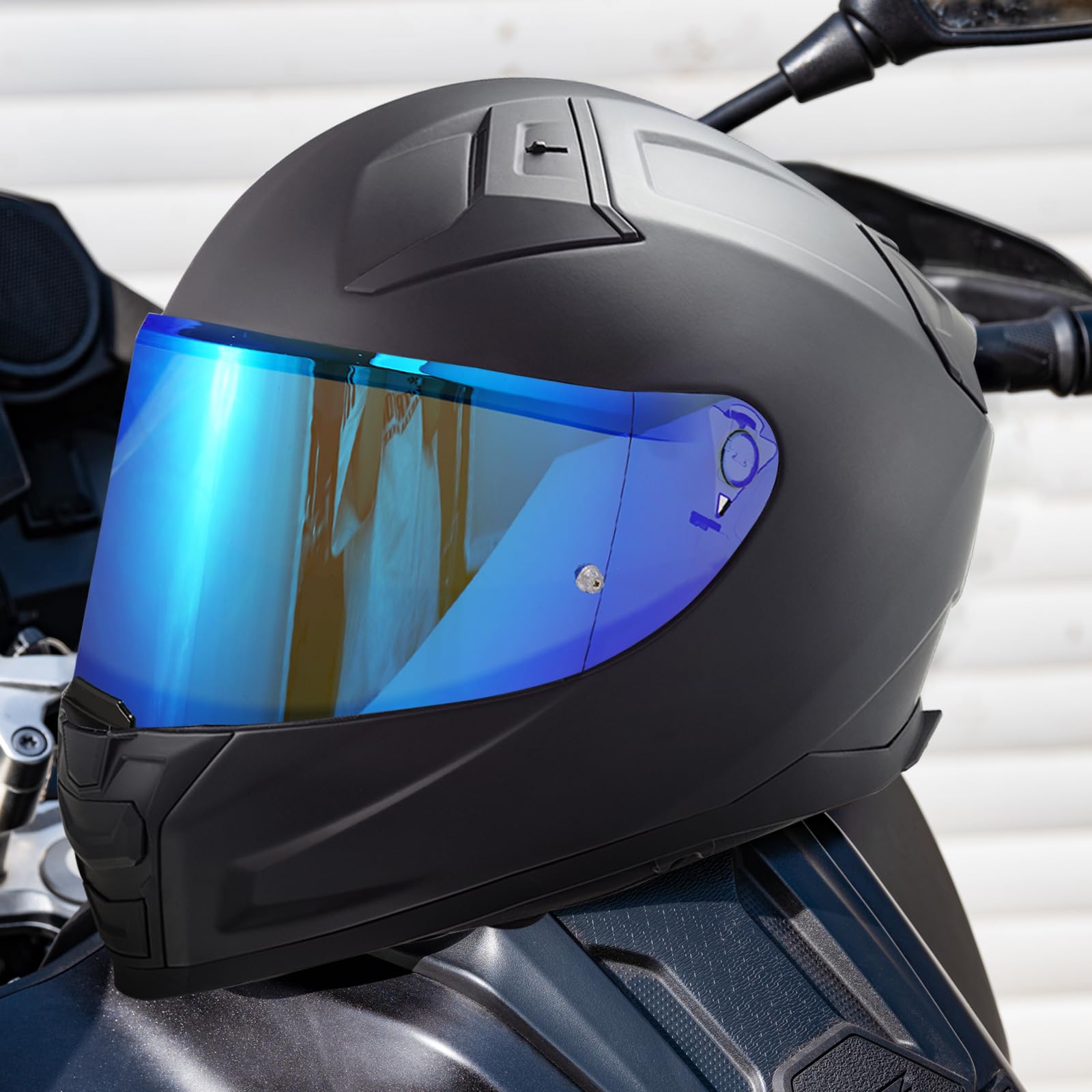 Visiera Casco Moto JQF Gear Per LS2 FF811/VECTOR II/Citation II - Parabrezza Sostituzione In Rosso Cromo - Foto 12