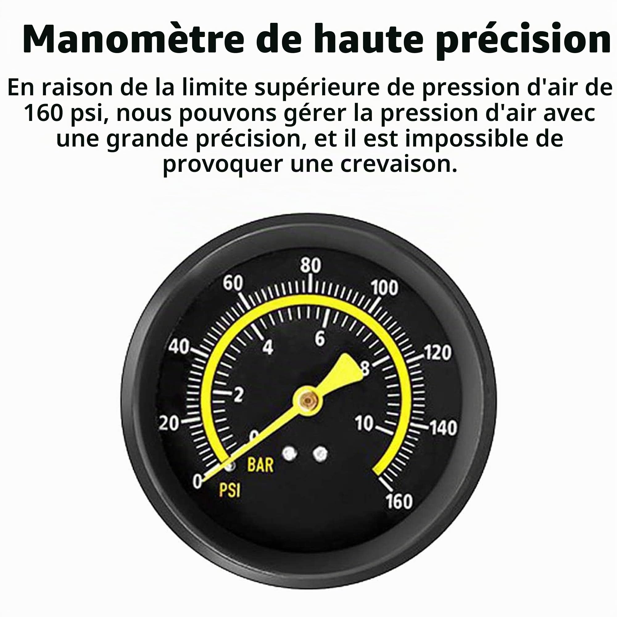 Pompe à pédale à Double Barillet Cylindre WEIDMAX, Pompe à Pied de vélo, Portable, Pompe à air de Sol de vélo, avec manomètre et tête de Valve Intelligente