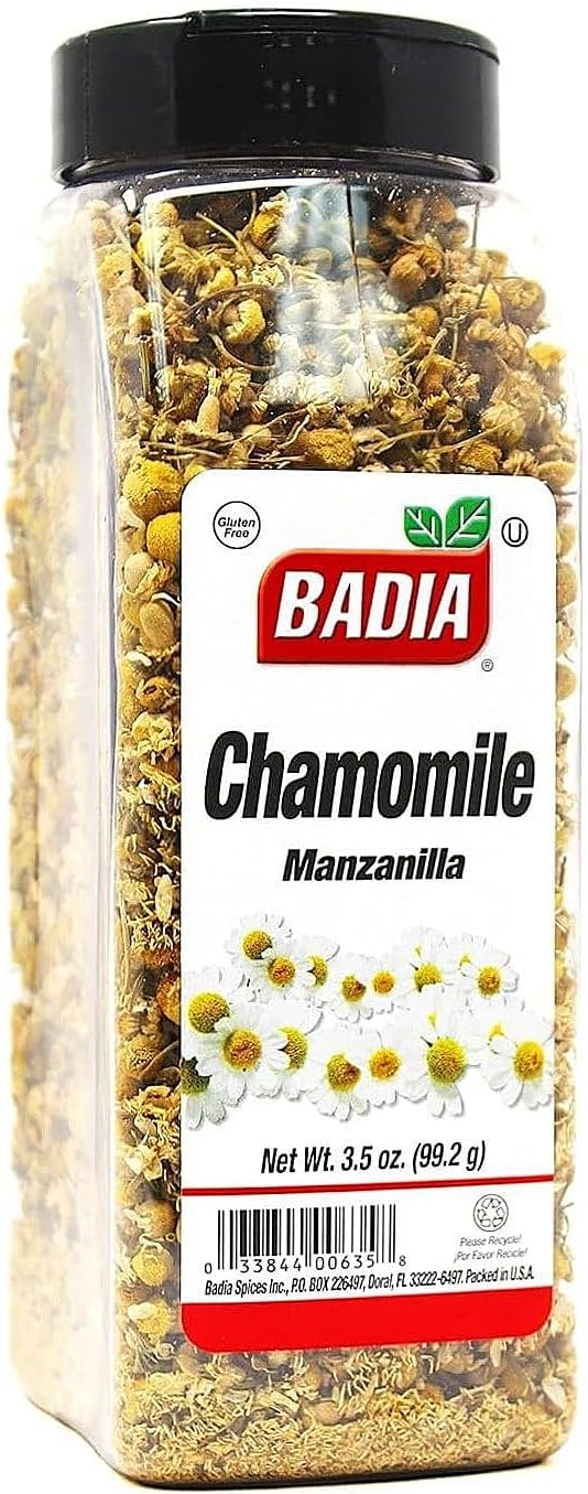 Badia 3.5 oz Bottle-Chamomile Flower Loose Dried/Flor de Manzanilla Kosher