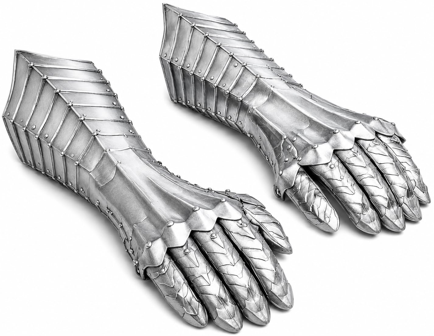 ARVX Medieval Steel Gauntlets Armor Gloves – Knight Hand Armor for LARP, Cosplay, Reenactment & Renaissance Fair