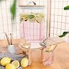 Navaris Glass Drinks Dispenser with Tap - 7 Litre Drink Jar with Spigot, Lid and Wooden Stand for Hot or Cold Beverages, Punch, Ice Water for Parties