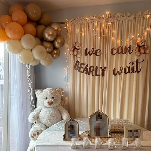 Miniatura 5 de Paquete de 60 globos de 12 pulgadas con temática de arena blanca, globos beige cromado, metálico, champán, piel y crema neutro, decoraciones para