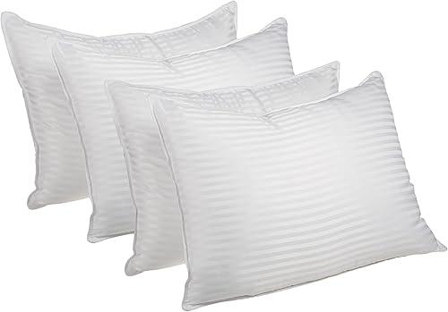 Miniatura 7 de Superior Almohada alternativa de plumón blanco, paquete de 4, estándar (juego de 4), color liso