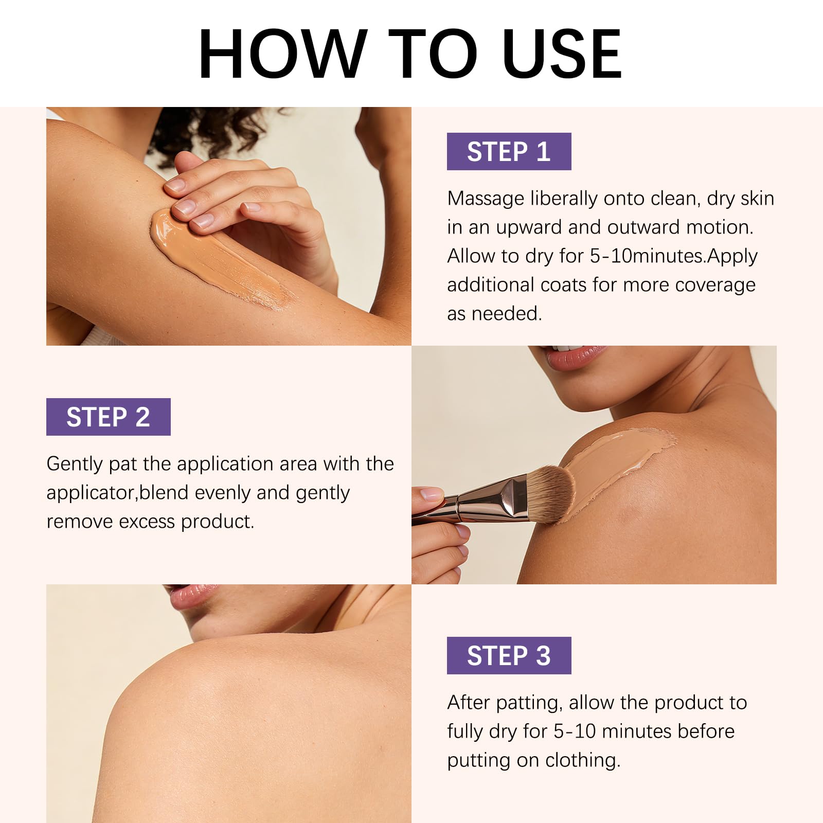 Waterproof Tattoo Cover Up Makeup with Brush – Full Coverage Body Concealer
