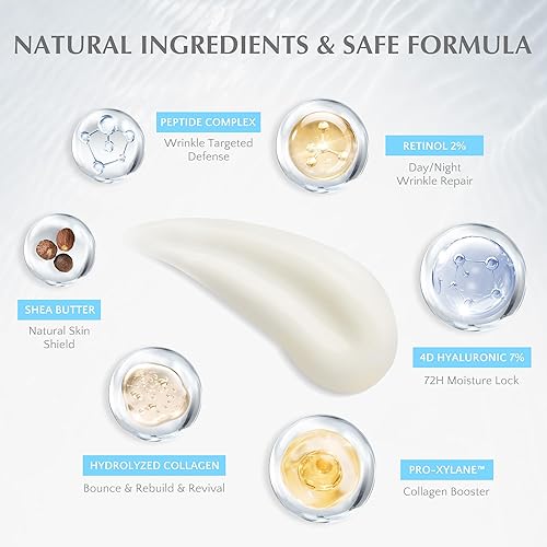 Miniatura 4 de EnaSkin Hidratante facial antienvejecimiento crema antiarrugas de colágeno con retinol - facial reafirmante díanoche, cuello y escote, cuidado de la