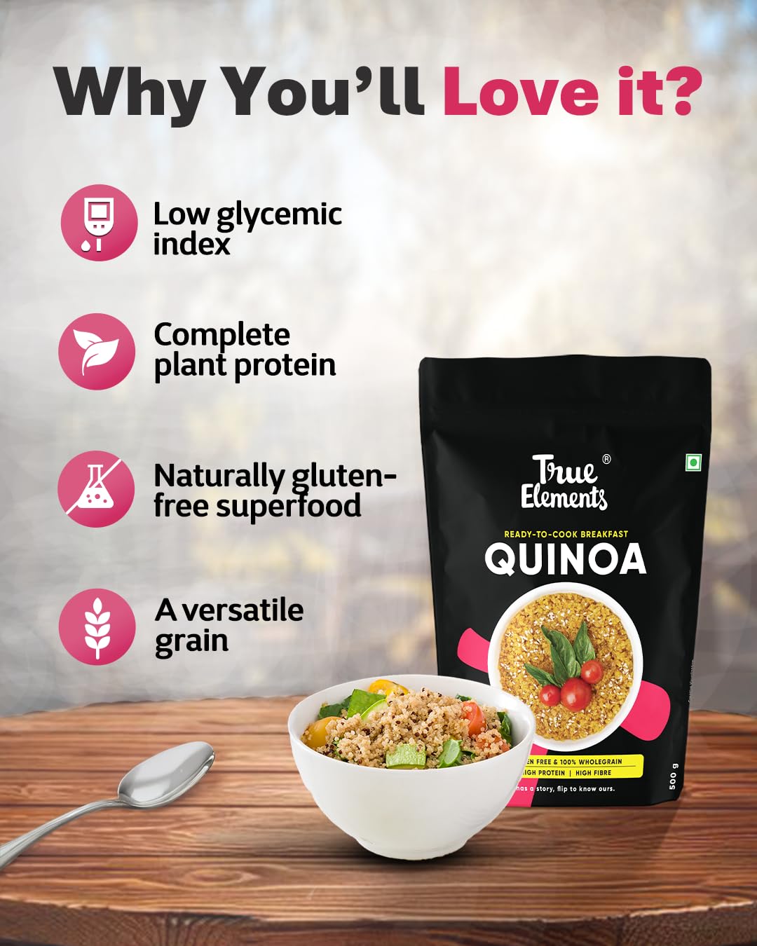 True Elements Quinoa 1Kg - Gluten Free Breakfast | High Prot... 9 True Elements Quinoa 1Kg - Gluten Free Breakfast | High Prot...