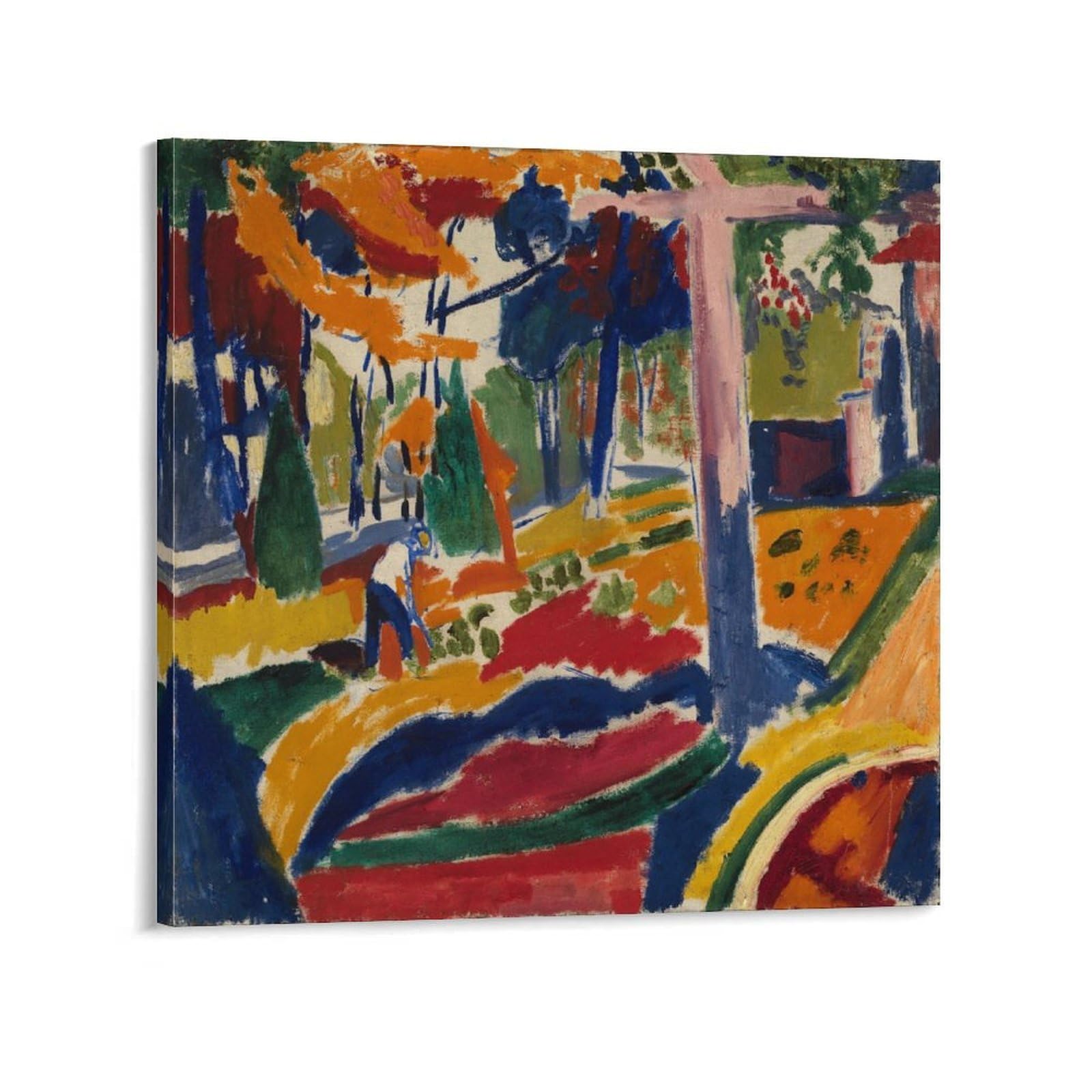 KLAGCBDF Henry Lyman Sayen Garden Poster Print Art Wall Painting Canvas Posters Modern Bedroom Decor 16x16inch(40x40cm)