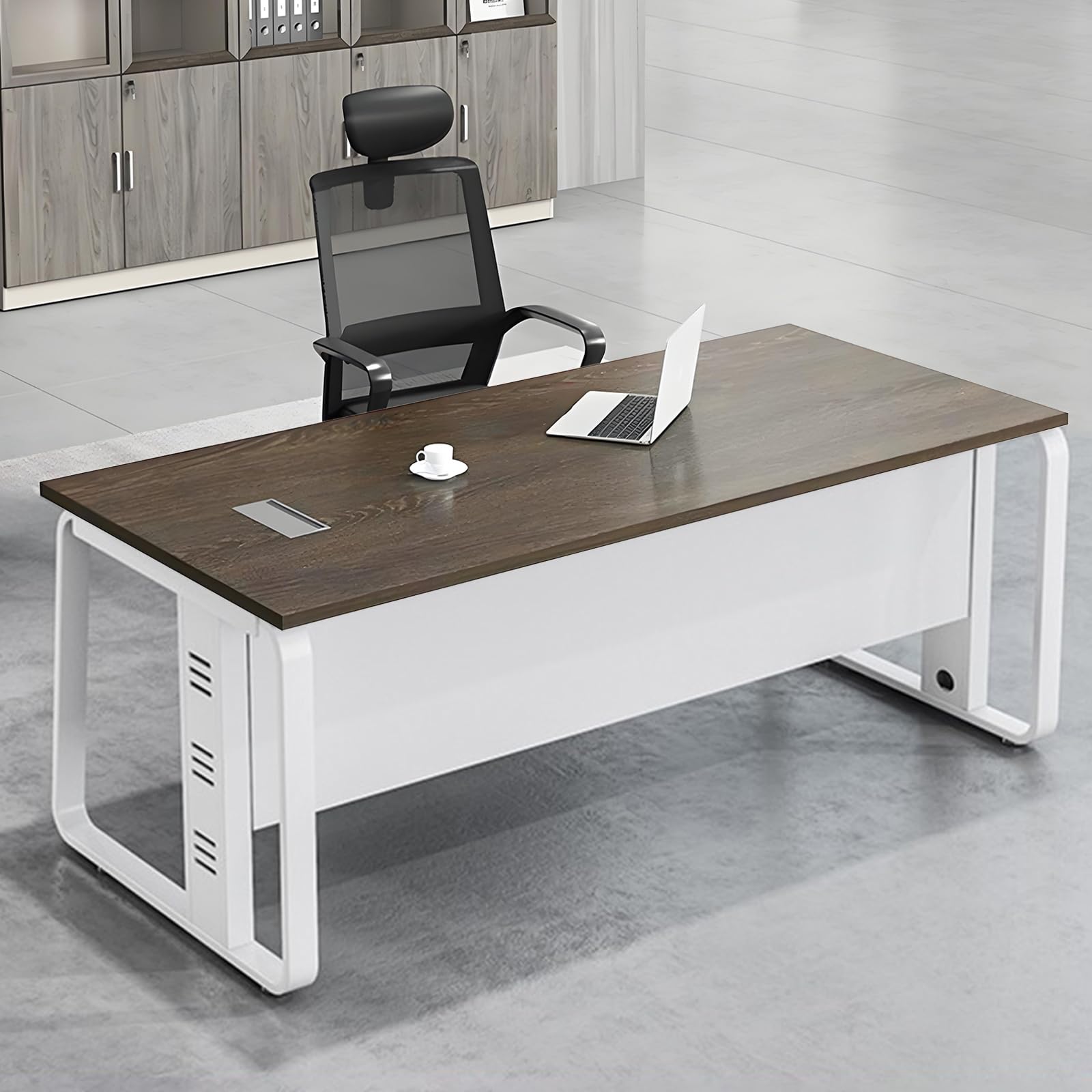 Amazon.co.jp: 社長デスク L字型 オフィスデスク 長さ120-220cm