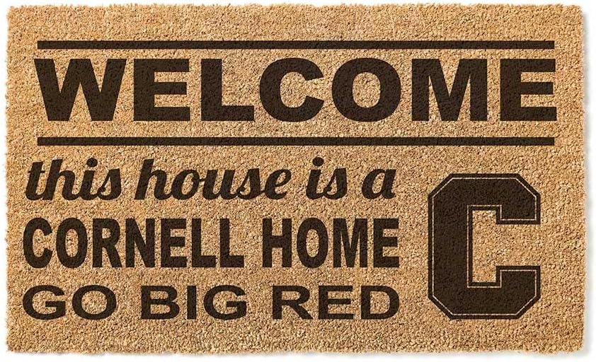 KH Sports Fan Cornell Big Red Welcome Coir Doormat, 18x30 Inches, Big Red Outdoor Rug; Display Your Team Spirit with This Unique Cornell Big Red Doormat
