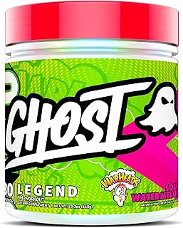 Ghost Legend V4 30 Servings Pre-Workout Powder, Warheads Sour Watermelon