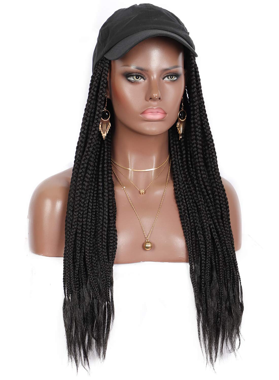 Buy Kalyss 20” Baseball Cap Box Braided Wigs for Black Women 100