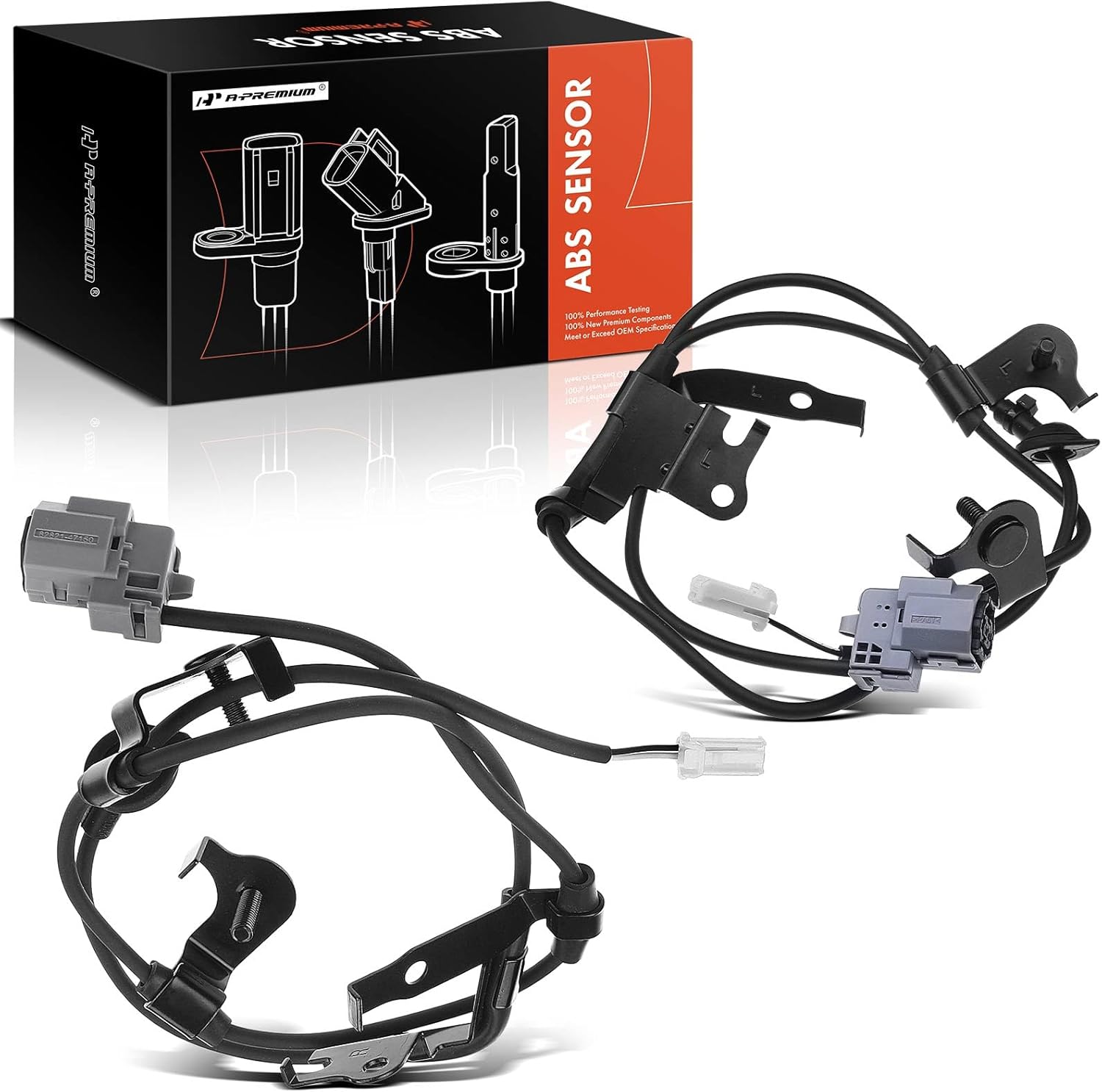 A-Premium 2PC Set Wire Harness for Rear ABS Wheel Speed Sensor Compatible with Toyota Models - RAV4 2013-2018, Sport Utility, FWD - Without Sensor