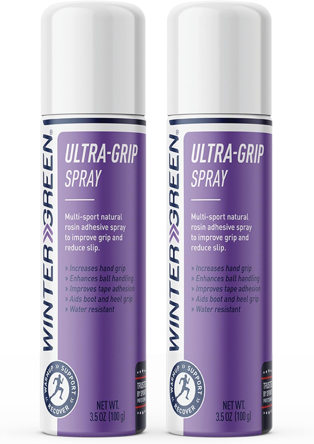 Wintergreen Ultra Grip 3.5 Fl Oz Aerosol Spray - Natural Rosin Adhesive, Improves Ball Handling, Football Catches, Aerial Silk, Strip Pole Grip, Racquet Grip and Tape Adhesion, 2-Pack (7 Fl Oz Total)
