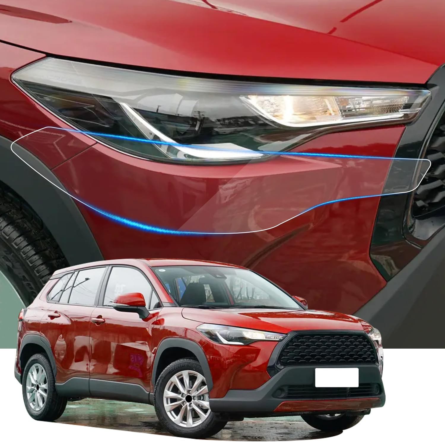 LUNQIN Car Headlight Protection Film for Toyota Corolla