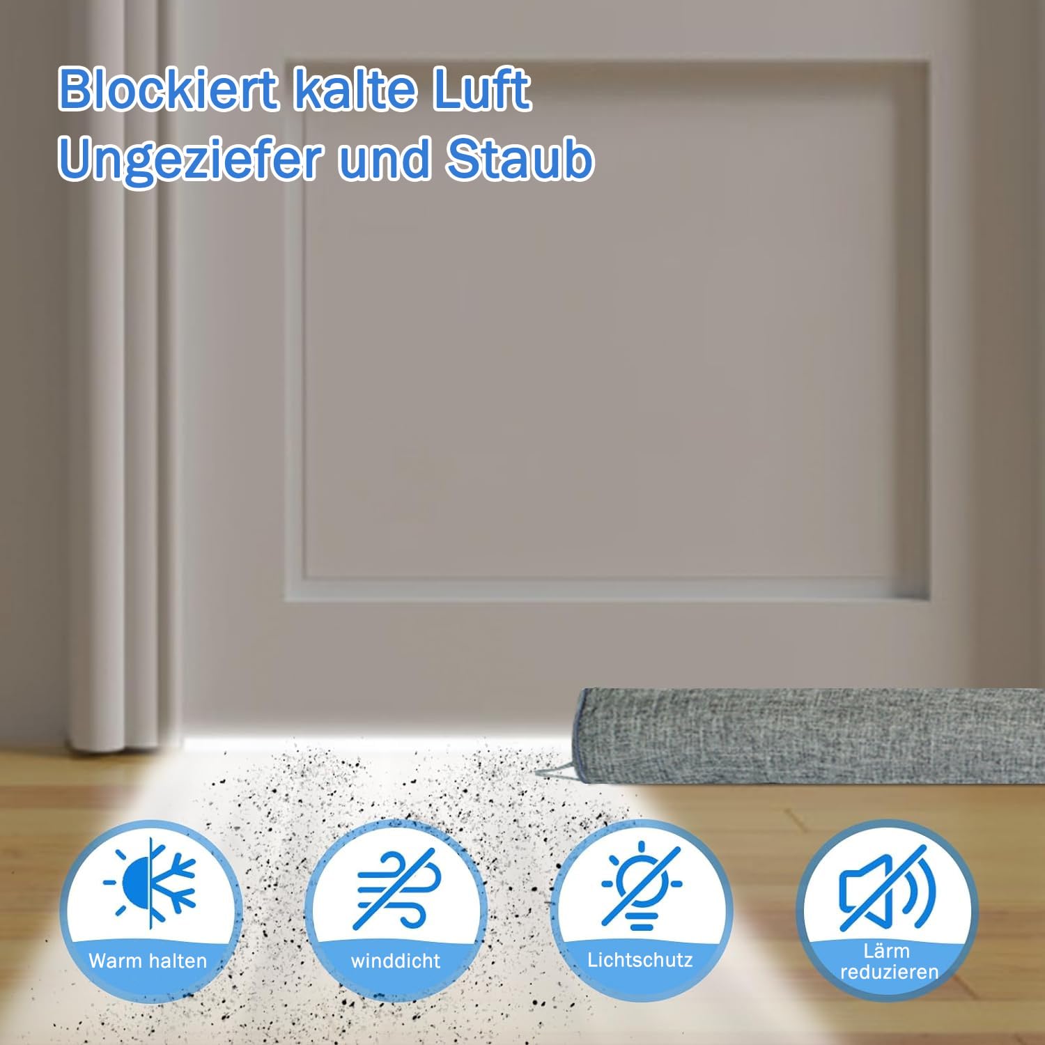 Paraspifferi per porte 90 cm, paraspifferi triangolari, per porta di casa e finestre, paraspifferi per porte, riduce la perdita di calore in inverno freddo, grigio