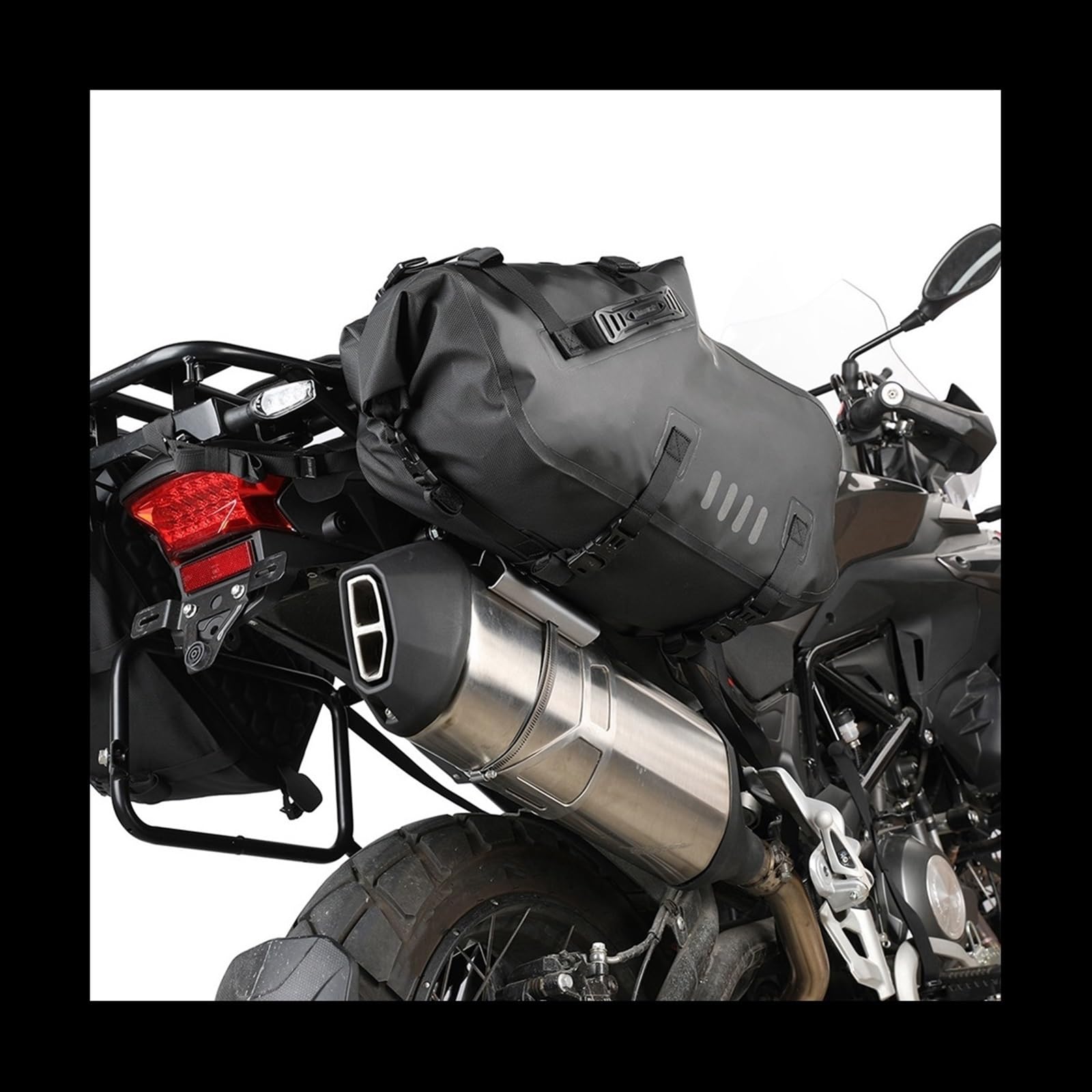 silenciador de Fibra de Carbono Escudo térmico para Rhinowalk Protector de Tubo de Escape de Motocicleta Cubierta de protección térmica Protector de Motor Accesorios de Cubierta antiescaldado