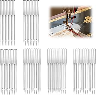 60 Stück Nähmaschinennadeln Set Universal Nähnadeln, Nähmaschine Nadel 6 Größen 65/9 75/11 80/12 90/14 100/16 110/18, Nadeln mit Haushaltsnähmaschinen, Nähen Zubehör für Jeans/Leder/Jersey/Stretch