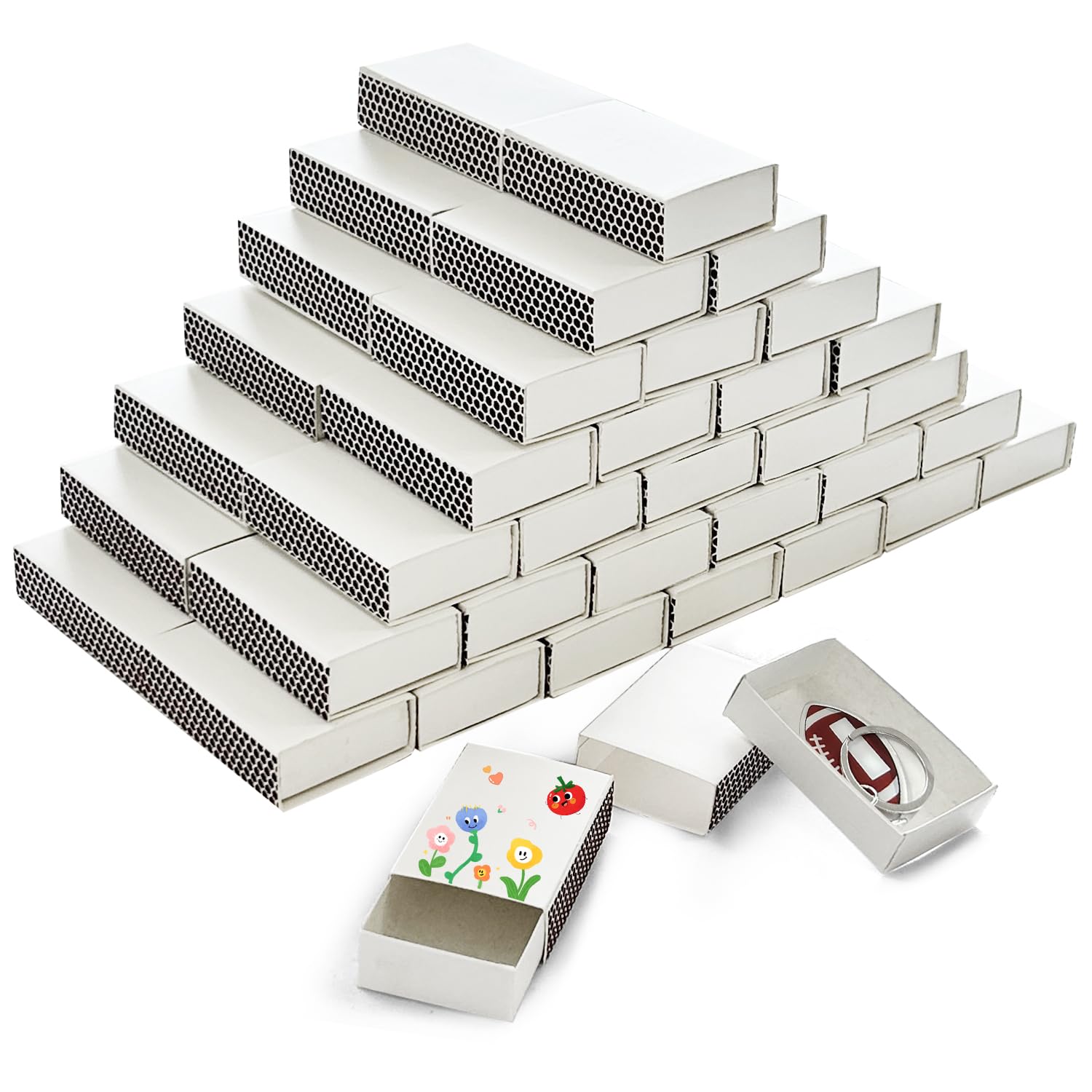 YumSur Lot de 60 boîtes vierges pour allumettes - Boîtes de rangement vierges pour invités, mariage, fête prénatale, remise de diplôme, 5,7 x 3,6 x 1,5 cm