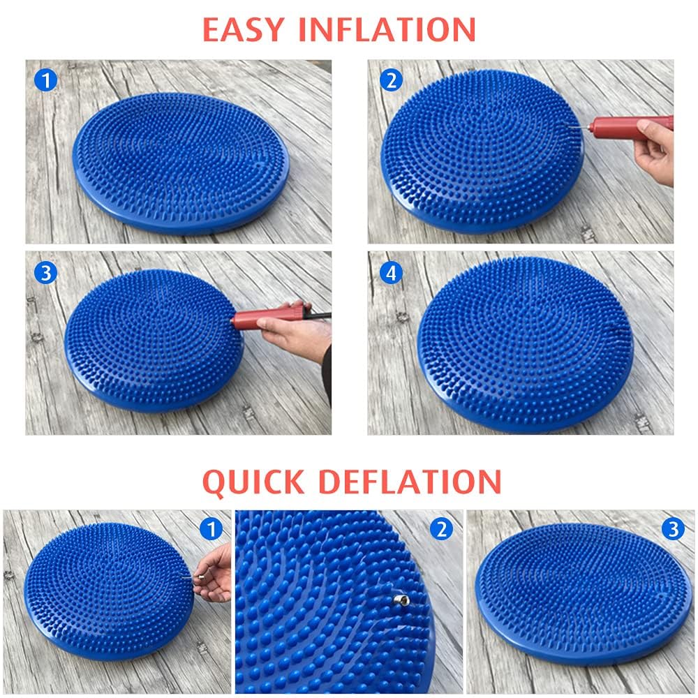 JEEJEX Balance Stability Disc Cushion, Fitness Exercise Balance Stability Trainer Balance Board (Multicolor) 4