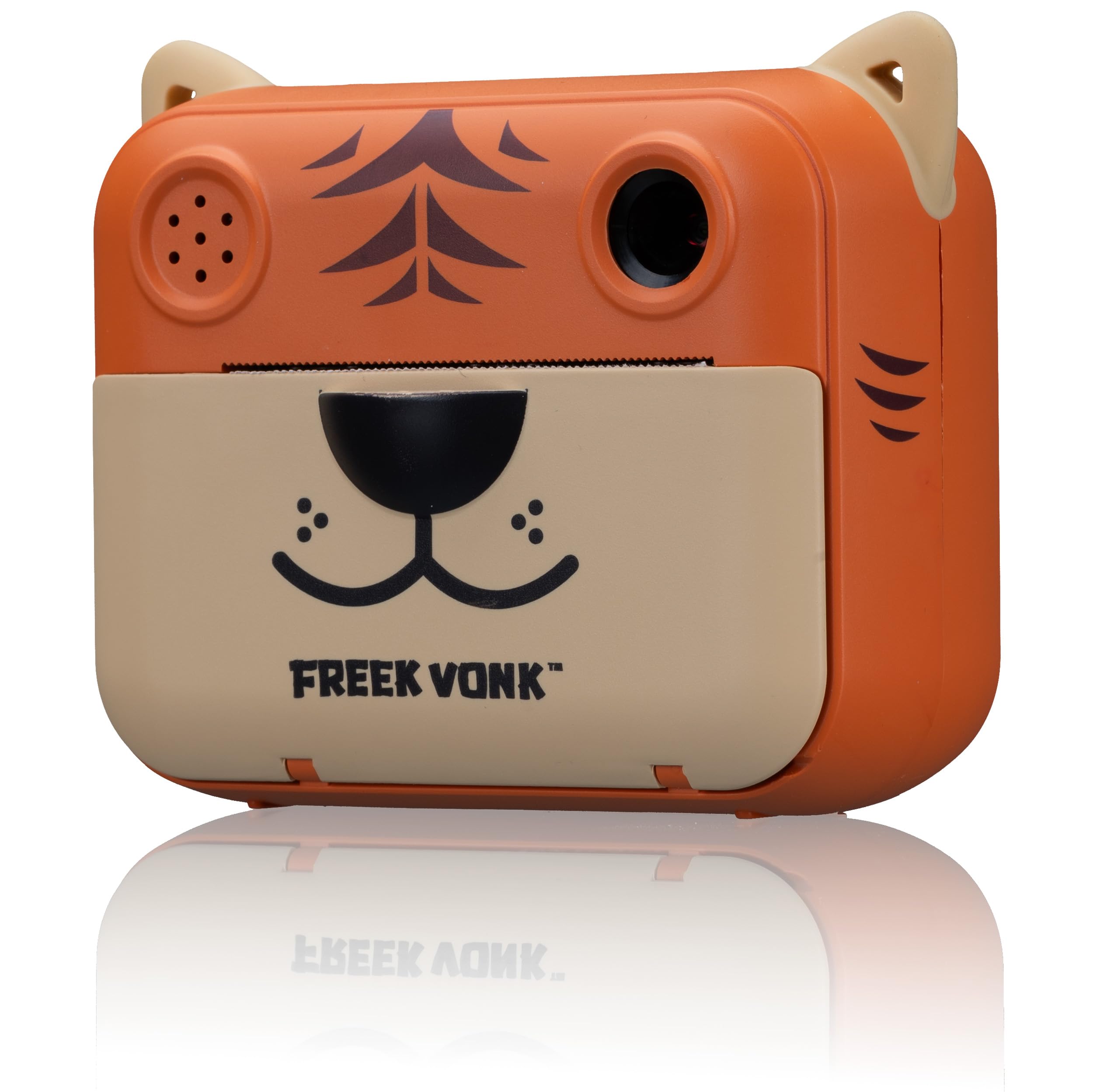 Freek Vonk x Bresser Kinder-Sofortbildkamera - Tigerdesign, Front- und Rückkamera, 16 Rahmen, 93x73x44 mm, 165 g