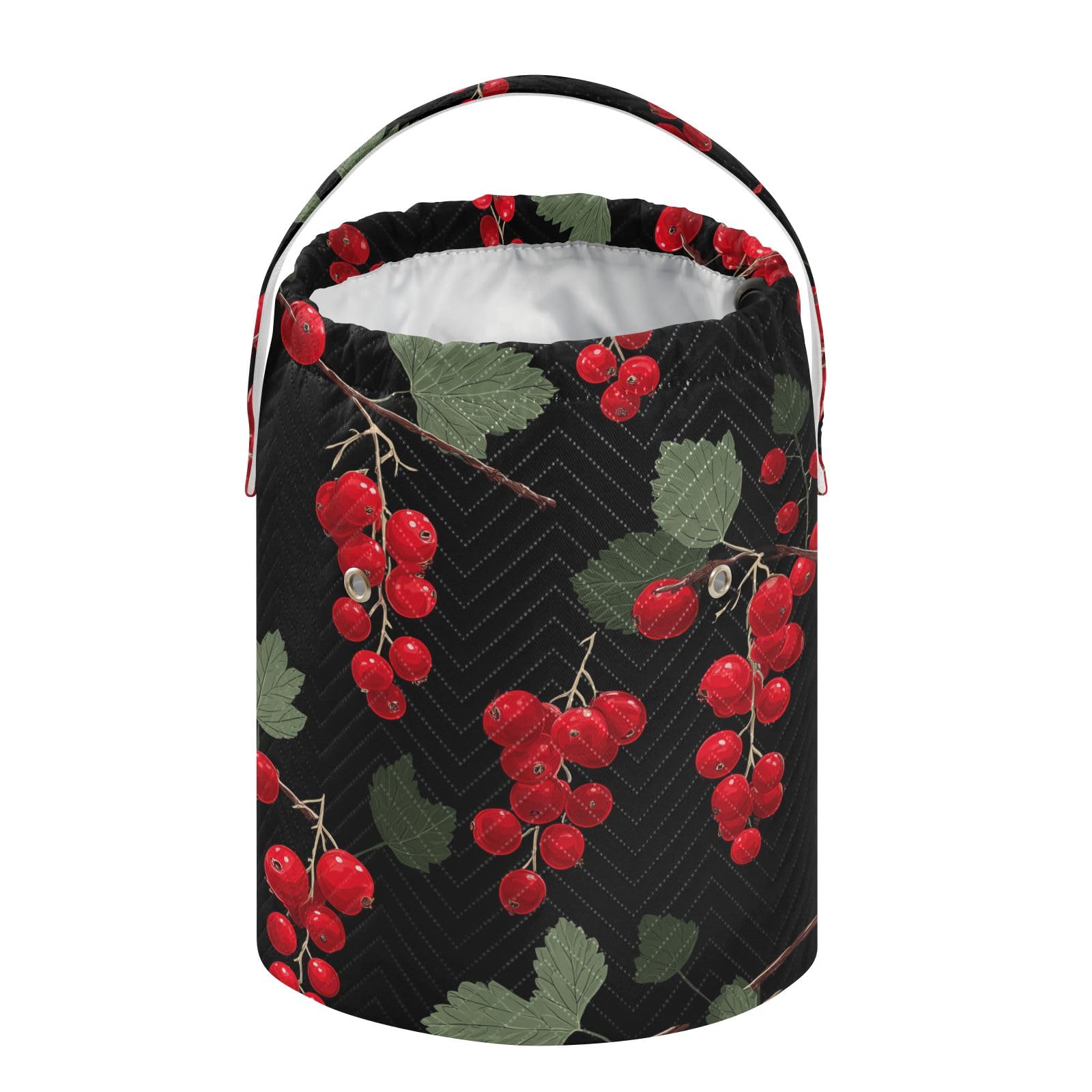 Yarn Storage Bag Small Crochet Bag Knitting Bag Organizer Red Currant Yarn Bags for Crocheting Basket