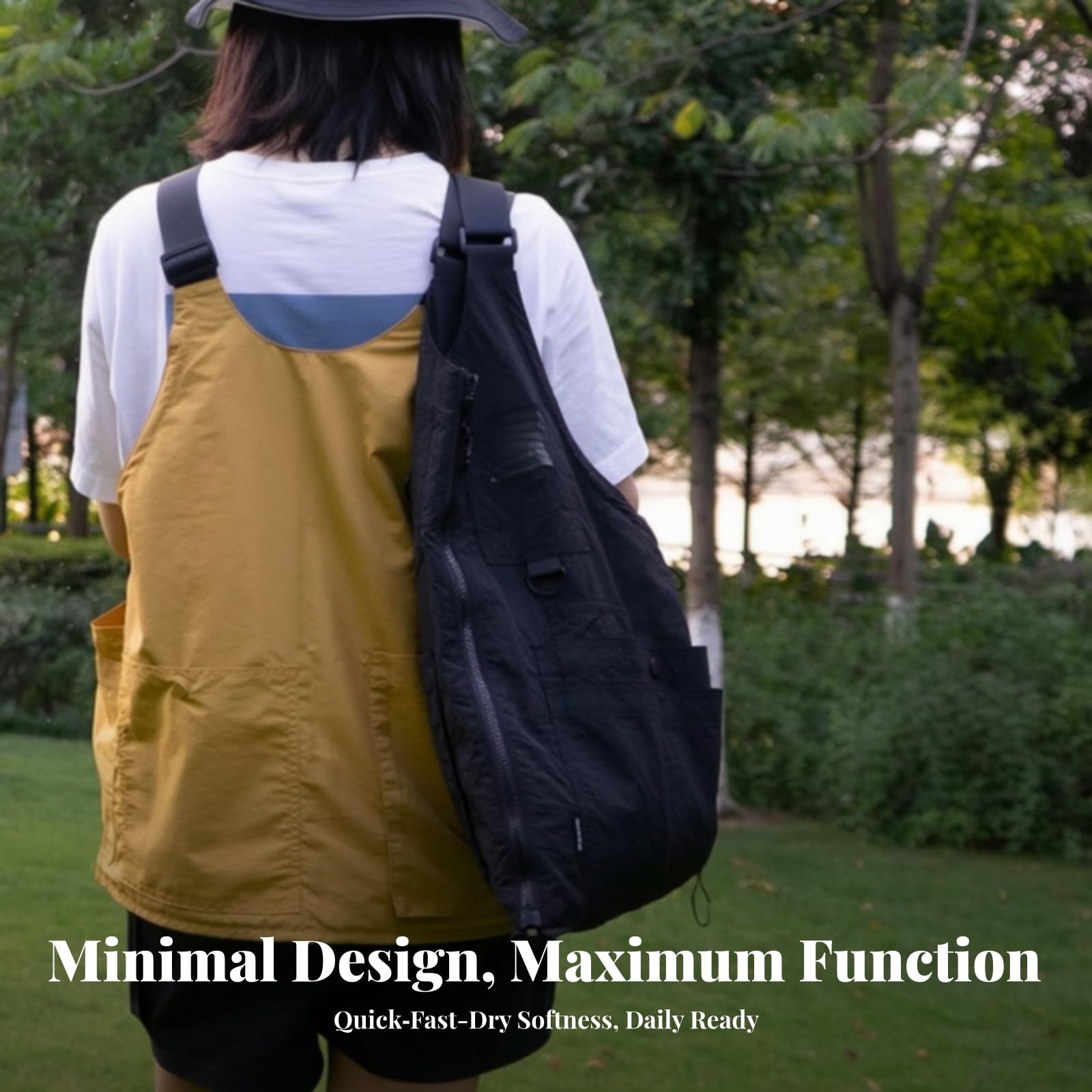 Gilet Multitasche Traspirante | Gilet Trasformabile in Zaino, Idrorepellente, per Trekking, Pesca