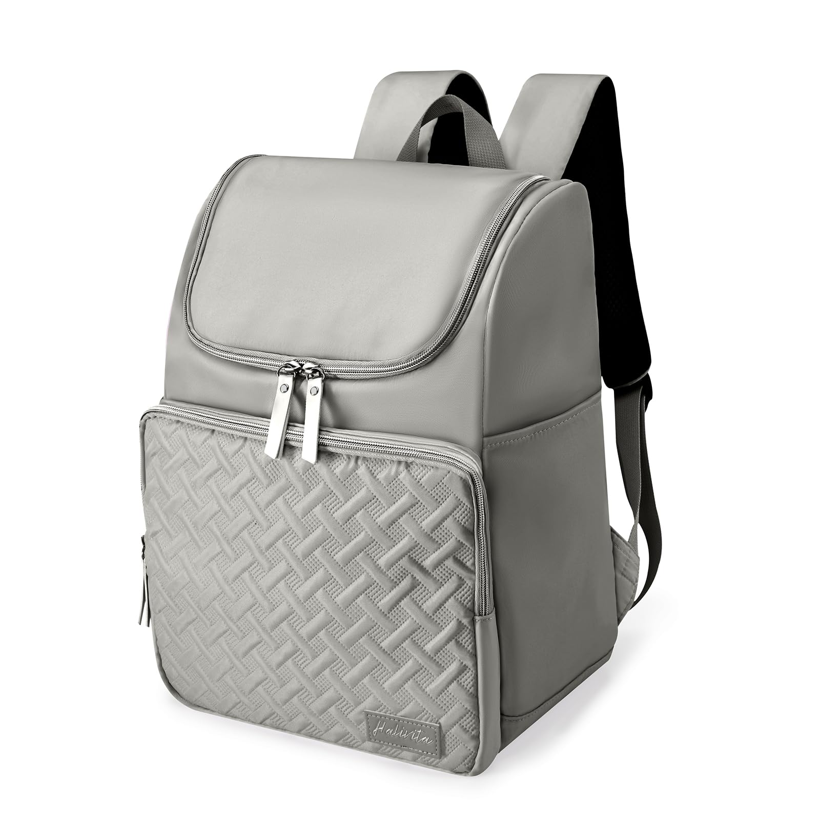 Halivita Cooler Backpack Insulated Leak Proof 33 Cans, Waterproof Hiking Backpack Cooler Soft Cooler Bag Lunch Backpack for Picnic Camping Beach, Gray