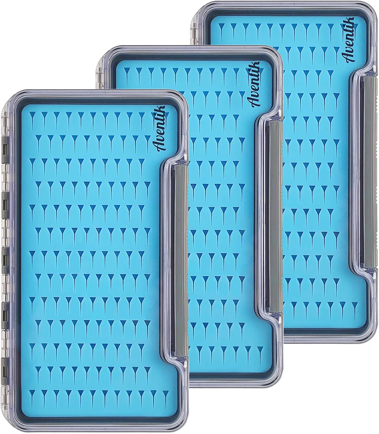 3 PC Fly Fishing Box Silicone Super Slim Waterproof Fly Fishing Tackle Trays Box Best Pocket Storage 7.36"X4.02"X0.63"(waterproof)