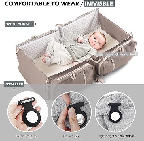 Miniatura 2 de Airtag Hidden GPS Tracker,Airtag for Kids,Elderly,Pet,Clothing(Black & Blue & Blue & White)