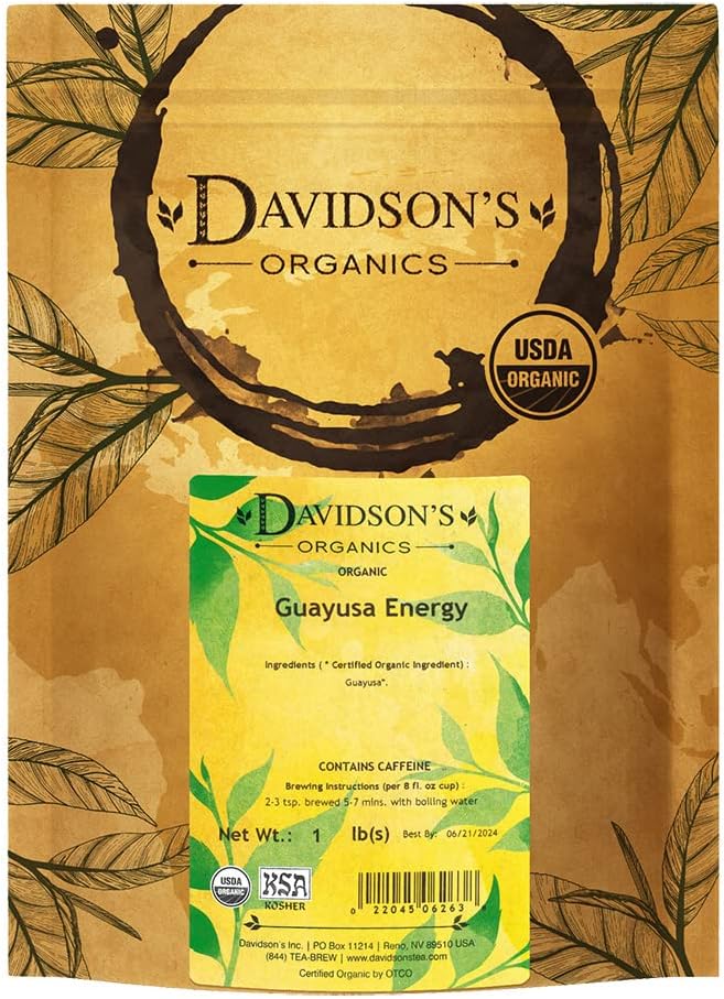Davidson's Organics, Guayusa Energy, Loose Leaf Tea, 16-Ounce Bag