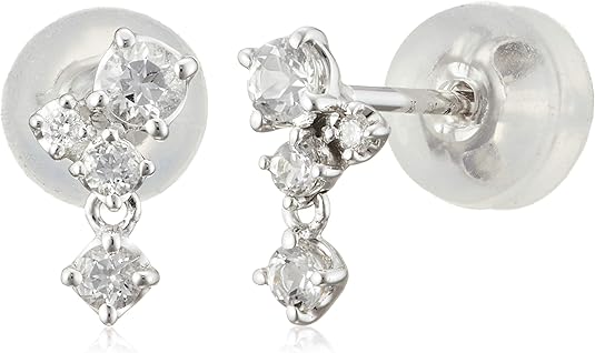 Amazon | 【公式】[ヴァンドーム青山]ピアス K10ホワイト