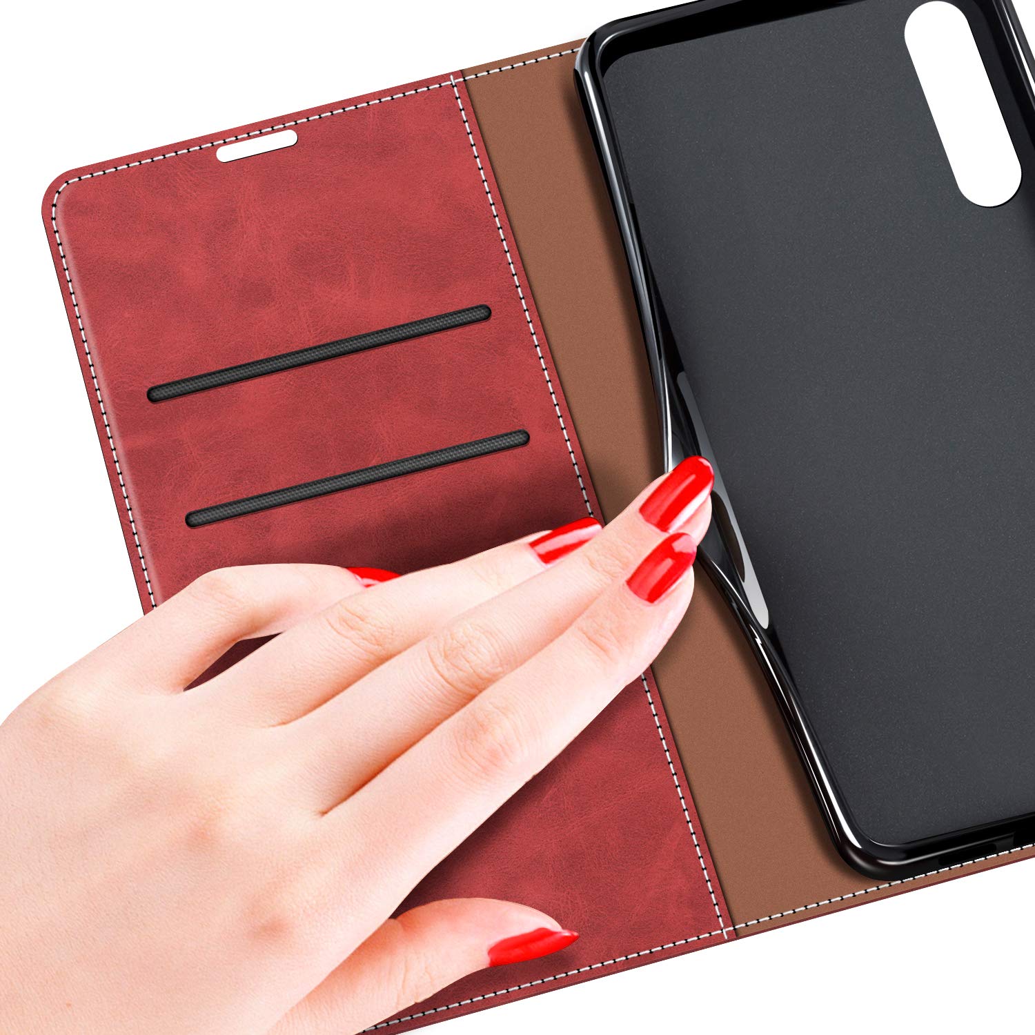 MOBESV Custodia per Xiaomi Mi A2, Cover a Libro Magnetica Custodia in Pelle per Xiaomi Mi A2, Elegante Blu
