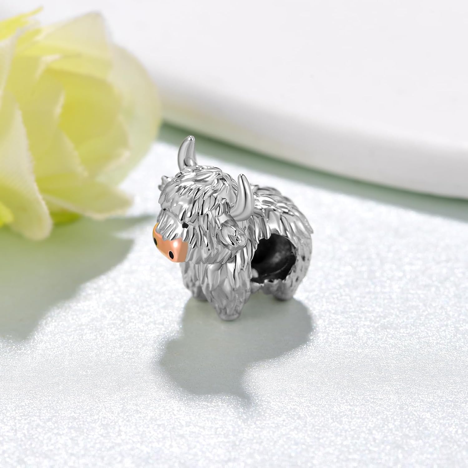 Highland Cow Charm 925 Sterling Silver Cow Charms for Bracelets Cow Jewelry Highland Cow Jewelry Gifts