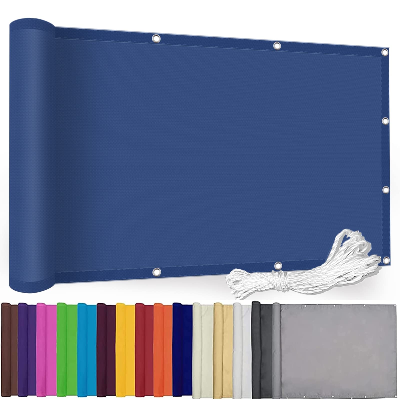 Toile ombrage bleu foncé pour confort du jardin et du balcon