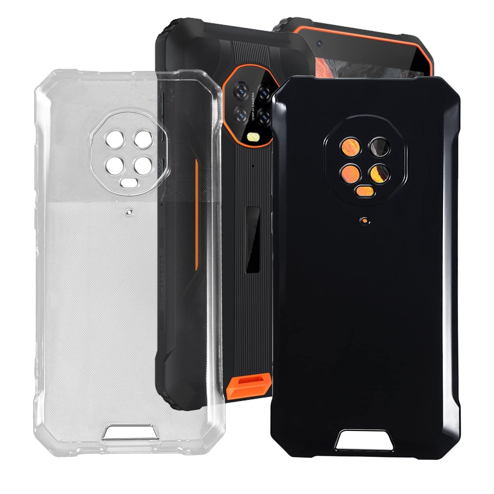 Custodia In Silicone TPU Nera Per Blackview Oscal S60 Pro, Morbida, Ultrasottile, Antigraffio