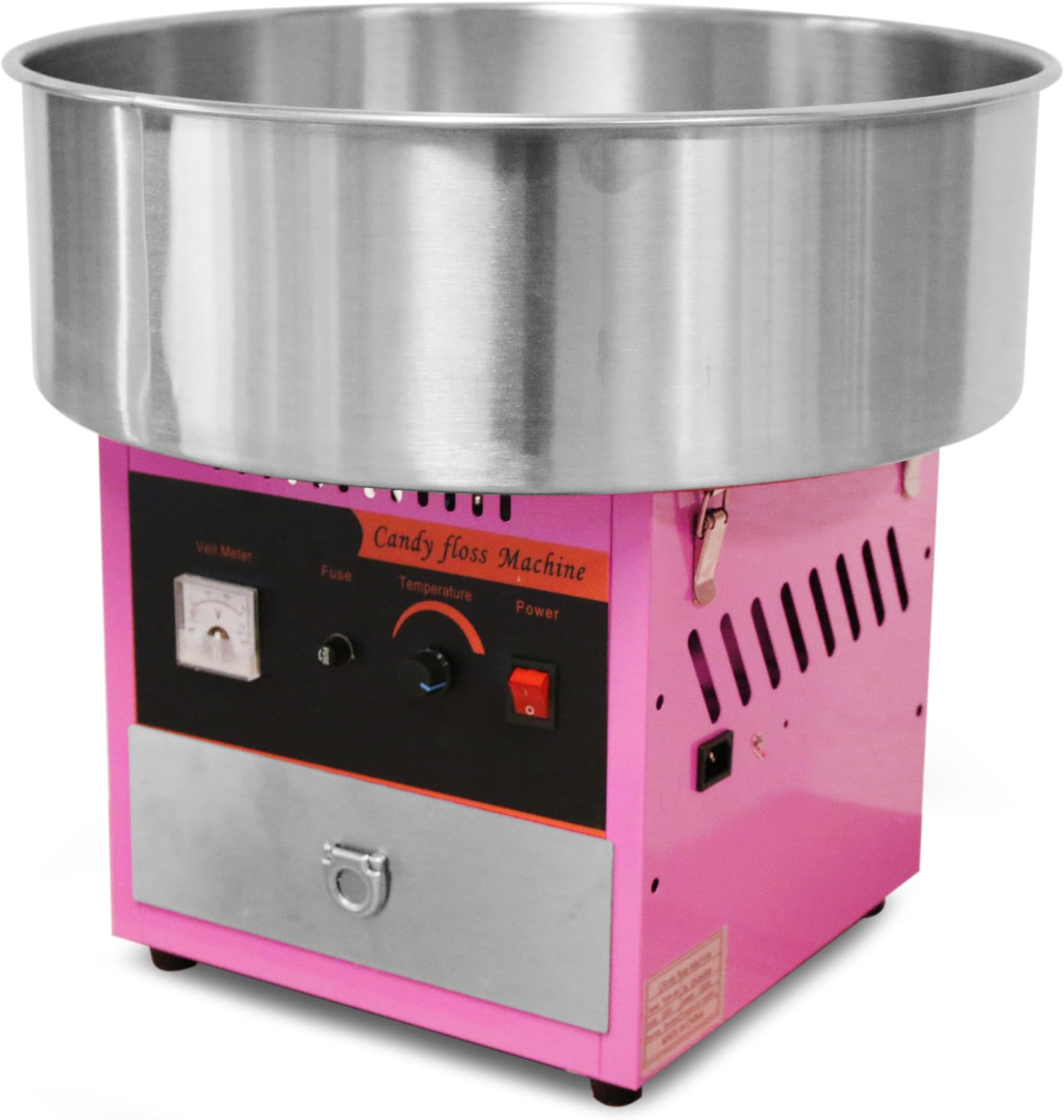 Commercial Use Cotton Candy Maker Candy Floss Machine, Large Commercial Cotton Candy Machine Party Candy Floss Maker Pink