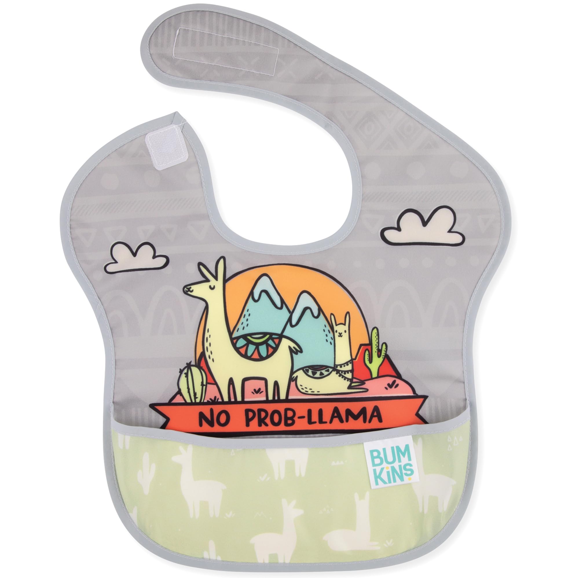 Bumkins SuperBib® baby bib, 6-24 months - No Prob-Llama — image 1