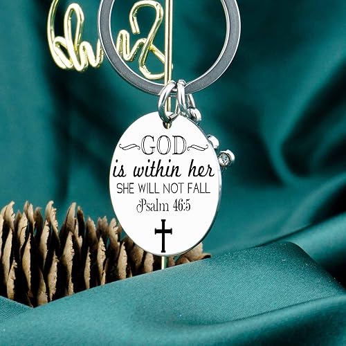 Miniatura 6 de Regalos navideños para adultos, mujeres, llavero cristiano inspirador religioso con versículo bíblico para hija, amiga, hermana, adolescente,