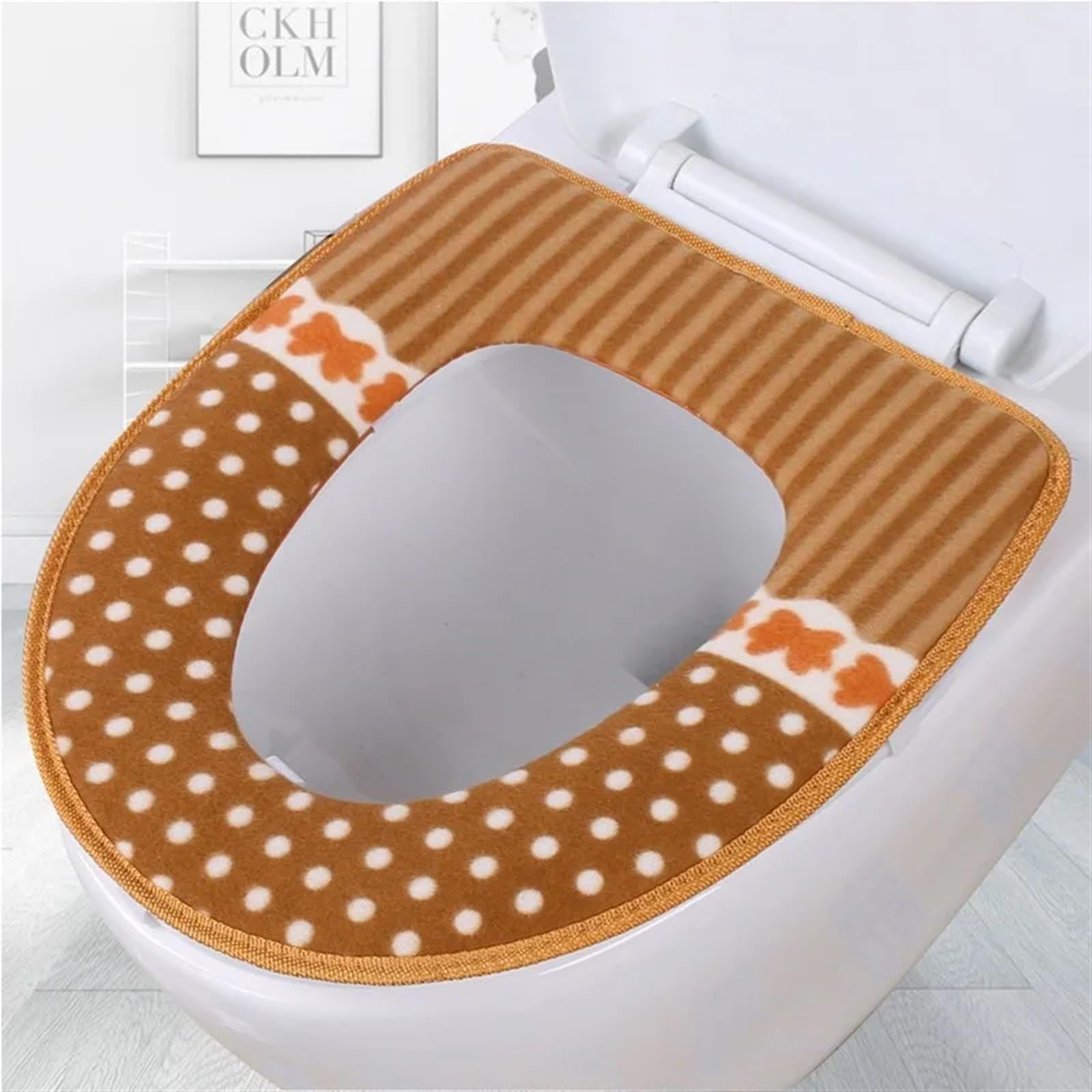 Funda para asiento de inodoro de punto suave para transformar el confort de tu baño doméstico
